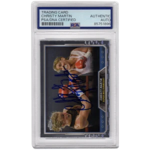 Christy Martin Signed 2024 Topps Chrome Boxing Trading Card #71 - (PSA Encapsulated)