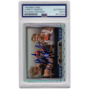 Christy Martin Signed 2024 Topps Chrome Refractor Boxing Trading Card #71 - (PSA Encapsulated)