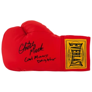 Christy Martin Signed Everlast Red Boxing Glove w/Coal Miner's Daughter