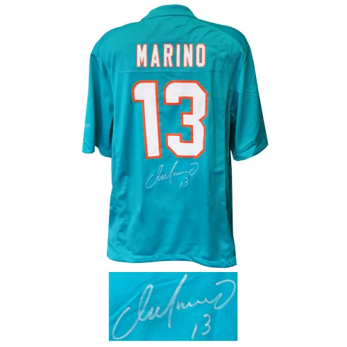 Dan Marino Signed Miami Dolphins Nike Teal Jersey