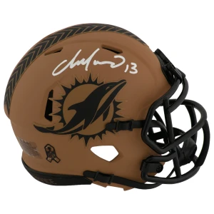 Dan Marino Signed Miami Dolphins Salute Riddell Speed Mini Helmet