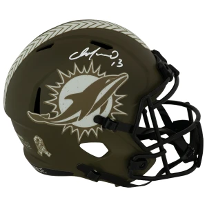 Dan Marino Signed Miami Dolphins Salute Riddell Full Size Speed Replica Helmet