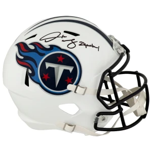 Derrick Mason Signed Tennessee Titans Riddell Full Size Speed Replica Helmet w/2x Pro Bowl