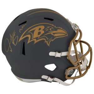 Derrick Mason Signed Baltimore Ravens SLATE Riddell Full Size Speed Replica Helmet w/10,061 Yards