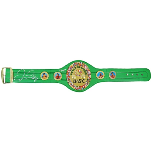 Floyd Mayweather Jr. Signed Green World Champion Full Size Boxing Belt w/TMT