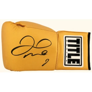 Floyd Mayweather Jr. Signed Title Gold Boxing Glove