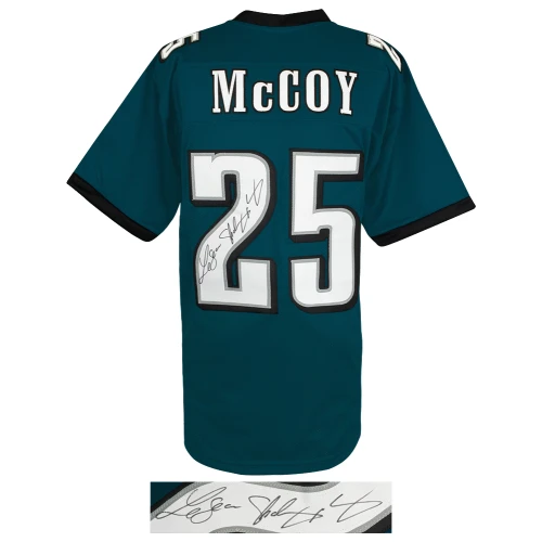 LeSean McCoy Signed Green Custom Football Jersey w/Shady - Image 2