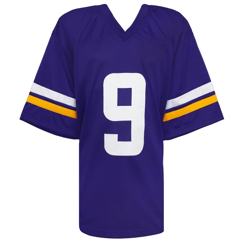 J.J. (JJ) McCarthy Signed Purple Custom Football Jersey - (Beckett) - Image 3