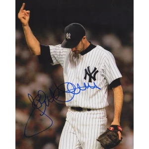 Jack McDowell Signed New York Yankees Middle Finger Walk Off 8x10 Photo