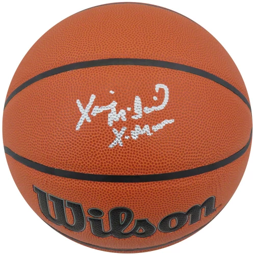 Xavier McDaniel Signed Wilson I/O NBA Basketball w/X-Man
