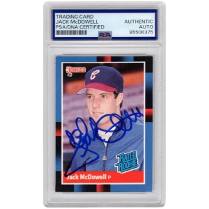 Jack McDowell Signed White Sox 1988 Donruss Rate Rookie Baseball Trading Card #47 - (PSA Encapsulated)