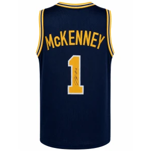 Trey McKenney Signed Navy Custom College Basketball Jersey