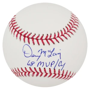 Denny McLain Signed Rawlings Official MLB Baseball w/68 MVP, CY