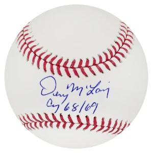 Denny McLain Signed Rawlings Official MLB Baseball w/CY 68, 69