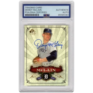 Denny McLain Signed Detroit Tigers 2006 SP Legendary Cuts Baseball Card #90 - (PSA Encapsulated)