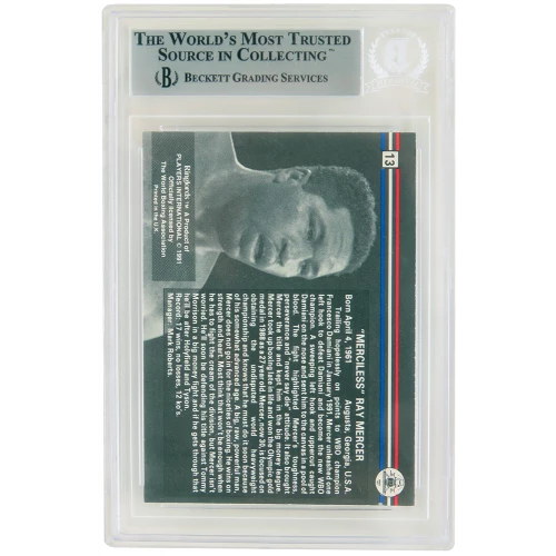 Ray Mercer Signed 1991 Ringlords Boxing Trading Card #13 w/Merciless - (Beckett Encapsulated) - Image 2