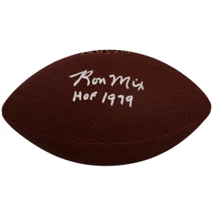 Ron Mix Signed Wilson Super Grip Full Size NFL Football w/HOF'79