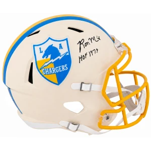Ron Mix Signed Chargers RETRO Riddell Full Size Speed Replica Helmet w/HOF'79