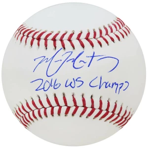 Mike Montgomery Signed Rawlings Official MLB Baseball w/2016 WS Champs