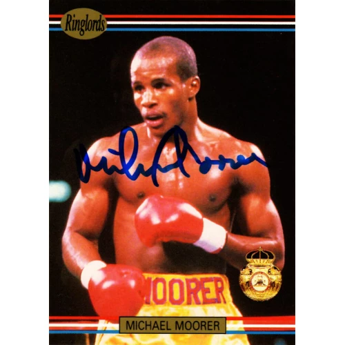 Michael Moorer Signed 1991 Ringlords Boxing Trading Card #14