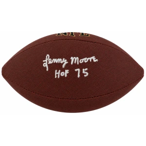 Lenny Moore Signed Wilson Super Grip F/S NFL Football w/HOF'75