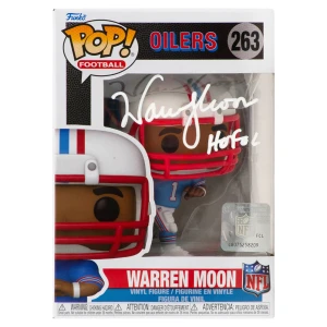 Warren Moon Signed Houston Oilers Warren Moon Funko Pop Doll #263 w/HOF'06