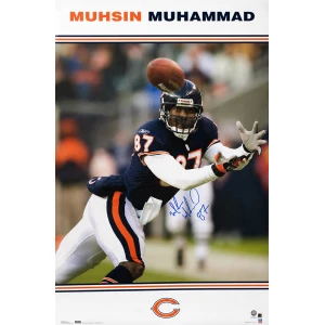 Muhsin Muhammad Signed Chicago Bears 22x34 Full Size Poster