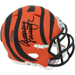 Anthony Munoz Signed Cincinnati Bengals Riddell Speed Mini Helmet