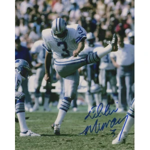 Eddie Murray Signed Detroit Lions Kicking Action 8x10 Photo