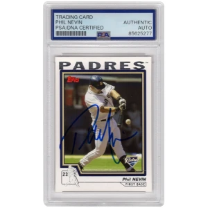 Phil Nevin Signed Padres Baseball Trading Card (Various) - (PSA Encapsulated)
