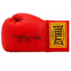 Michael 'Second To' Nunn Signed Everlast Red Full Size Boxing Glove w/58-4, 37 KOs