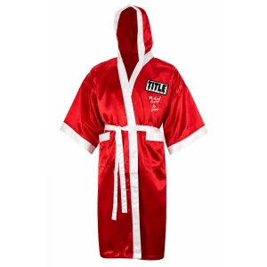 Michael Nunn Signed Title Red With White Trim Boxing Robe