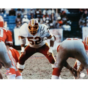 Neal Olkewicz Signed Washington Football Team White Jersey Stance 16x20 Photo w/70 Greatest