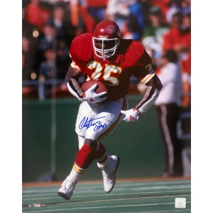 Christian Okoye Signed Kansas City Chiefs Action 16x20 Photo