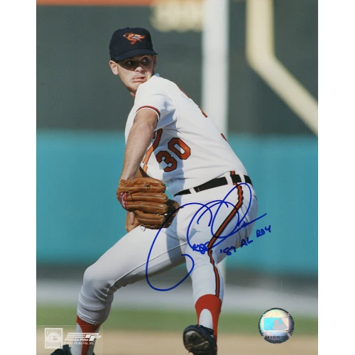 Gregg Olsen Signed Baltimore Orioles White Jersey Pitching 8x10 Photo w/89 AL ROY