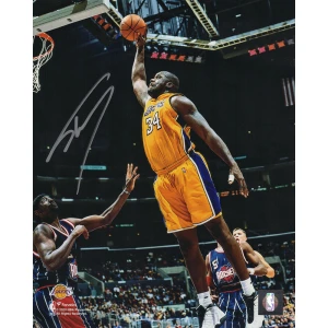 Shaquille O'Neal Signed Lakers Action 8x10 Photo