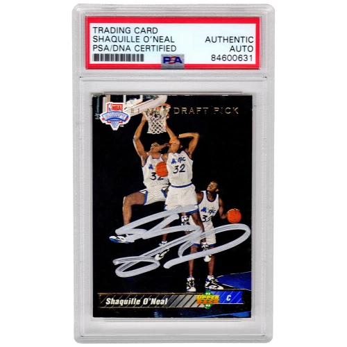 Shaquille O'Neal Signed Orlando Magic 1992-93 Upper Deck Draft Pick Rookie Card #1 - (PSA/DNA Encapsulated)