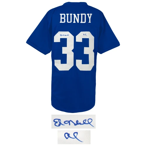 Ed O'Neill Signed Al Bundy #33 Polk High School Blue Football Jersey w/Al - Image 2