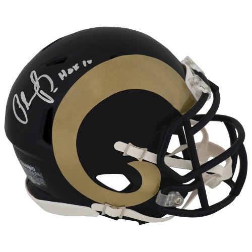 Orlando Pace Signed Rams (2000-2016 Style) Riddell Speed Mini Helmet w/HOF'16