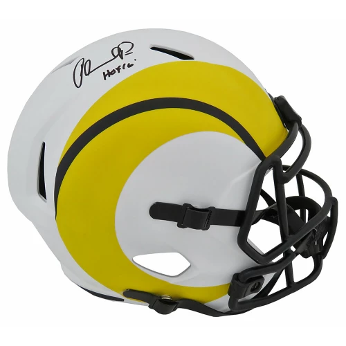 Orlando Pace Signed Rams Lunar Eclispe Riddell Full Size Speed Replica Helmet w/HOF'16