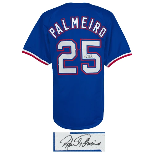 Rafael Palmeiro Signed Blue Custom Baseball Jersey - Image 2