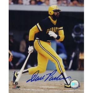 Dave Parker Signed Pittsburgh Pirates Black Jersey Batting Action 8x10 Photo