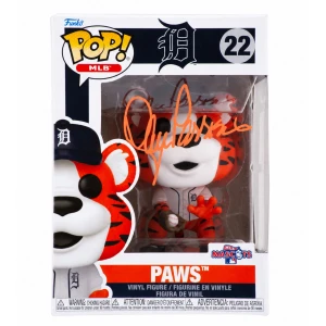 Lance Parrish Signed Detroit Tigers 'Paws' MLB Mascot Funko Pop Doll #22