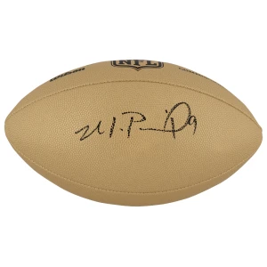 Michael Penix Jr. Signed Wilson Duke Gold Metallic NFL Full Size Replica Football