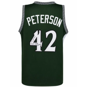 Morris Peterson Signed Green Custom College Basketball Jersey w/2000 NCAA Champs