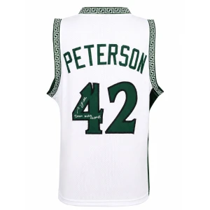 Morris Peterson Signed White Custom College Basketball Jersey w/2000 NCAA Champs