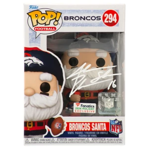 Jake Plummer Signed Denver Broncos Santa Funko Pop Doll #294 w/Snake