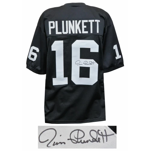 Jim Plunkett Signed Black Custom Jersey