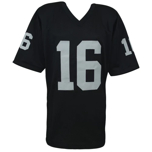 Jim Plunkett Signed Black Custom Jersey - Image 2