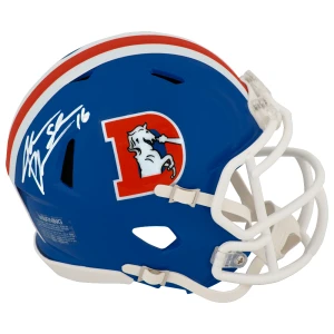 Jake Plummer Signed Denver Broncos Throwback 'D Logo' Riddell Speed Mini Helmet w/Snake